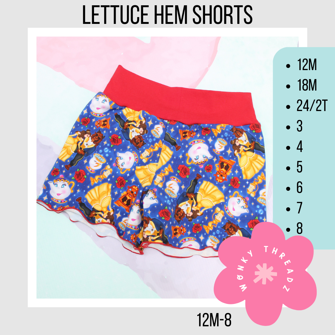 Lettuce Hem Shorts OR Regular Hem