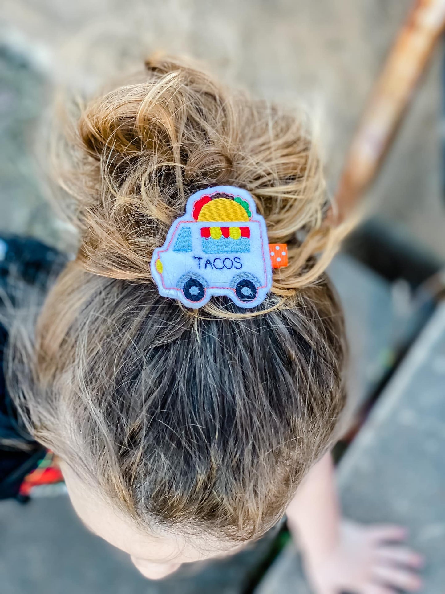 Taco Truck Felt Hair Clip