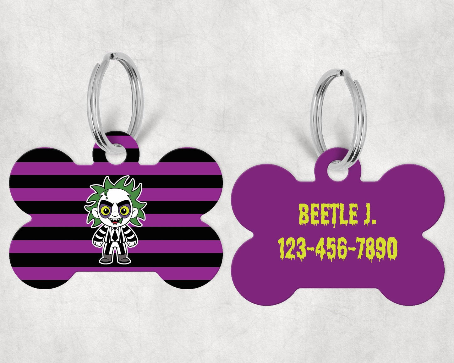 Beetle Guy Pet Tag - Wonky Threadz