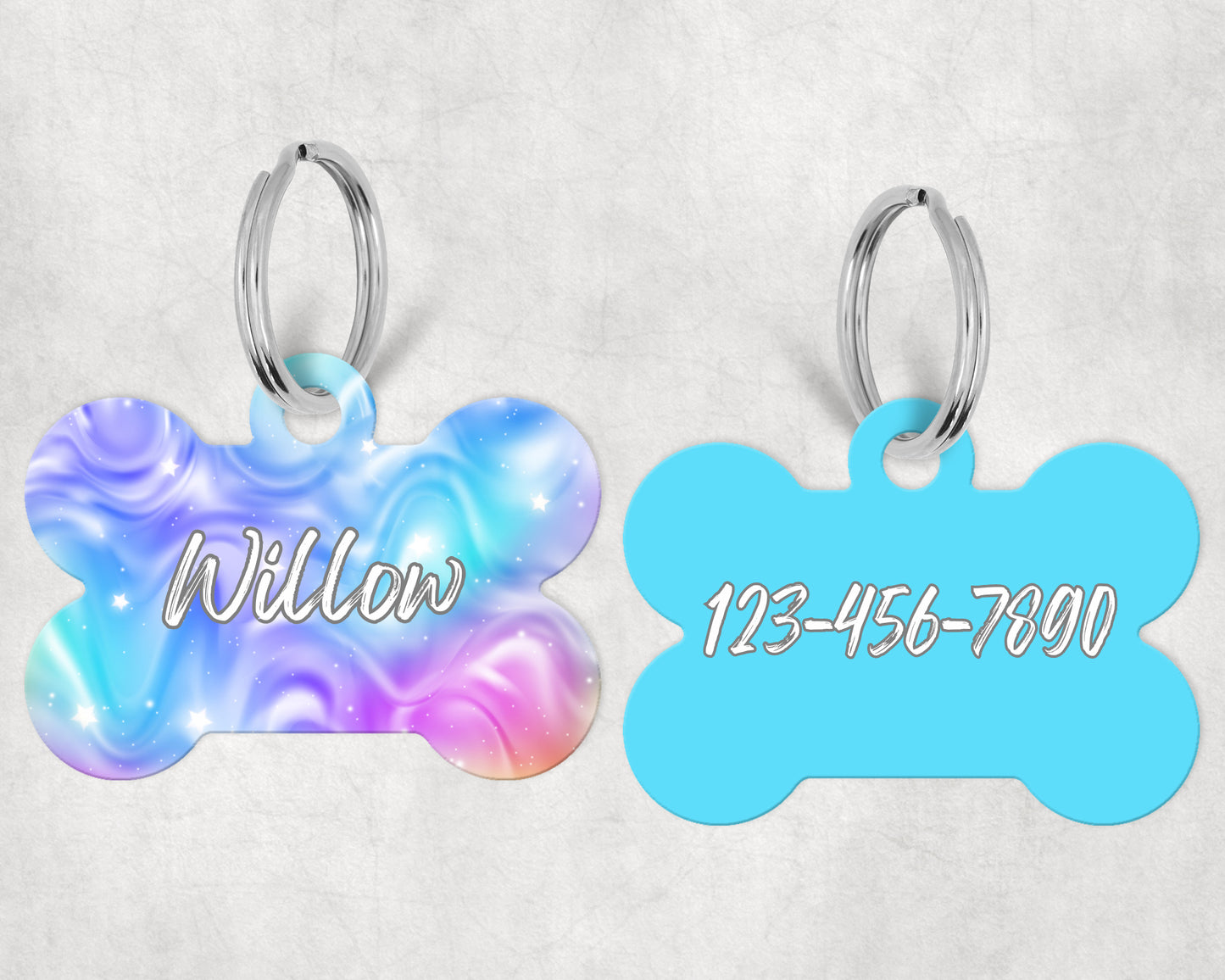 Blue Swirls Pet Tag