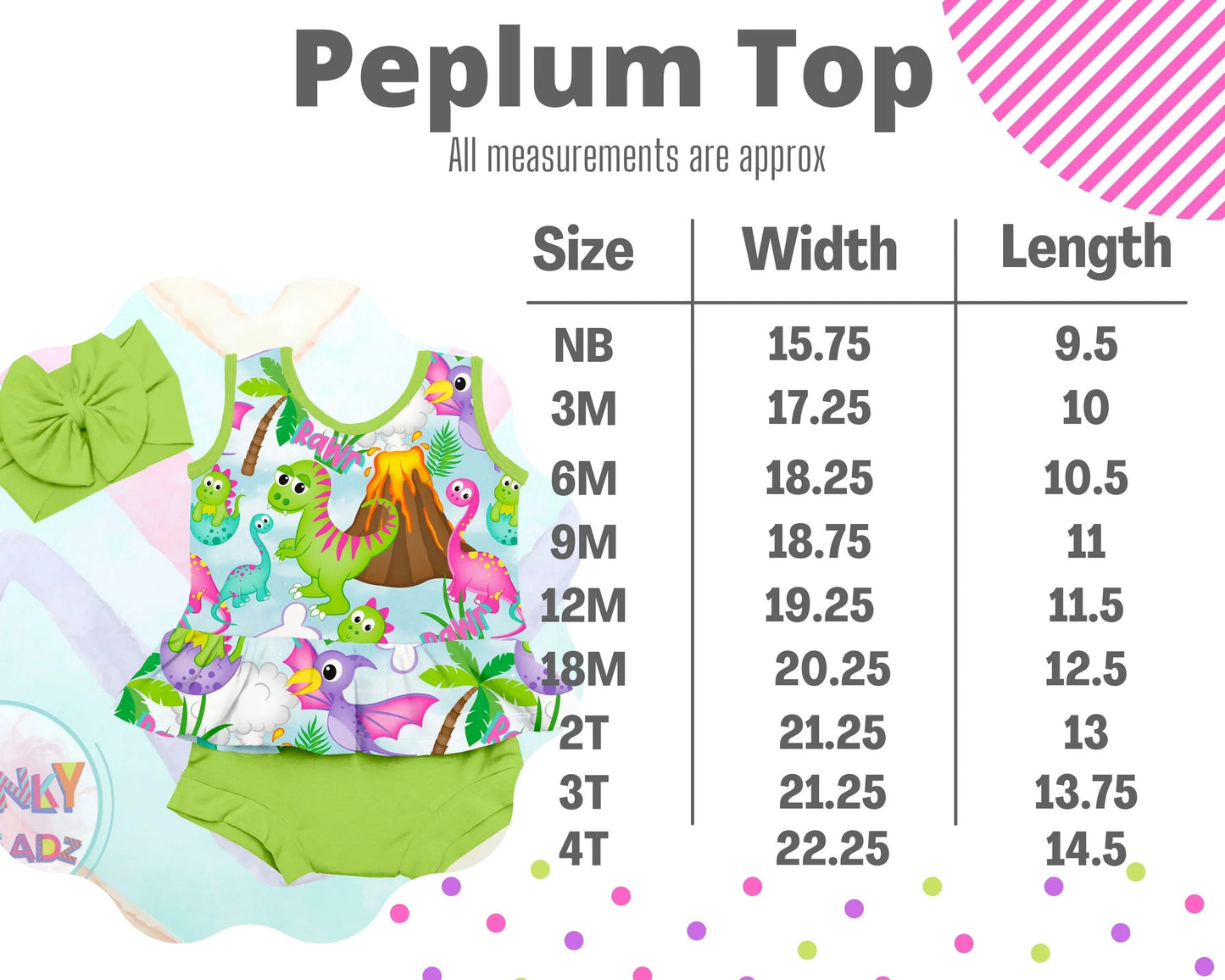 Peplum Top or 3pc Outfit