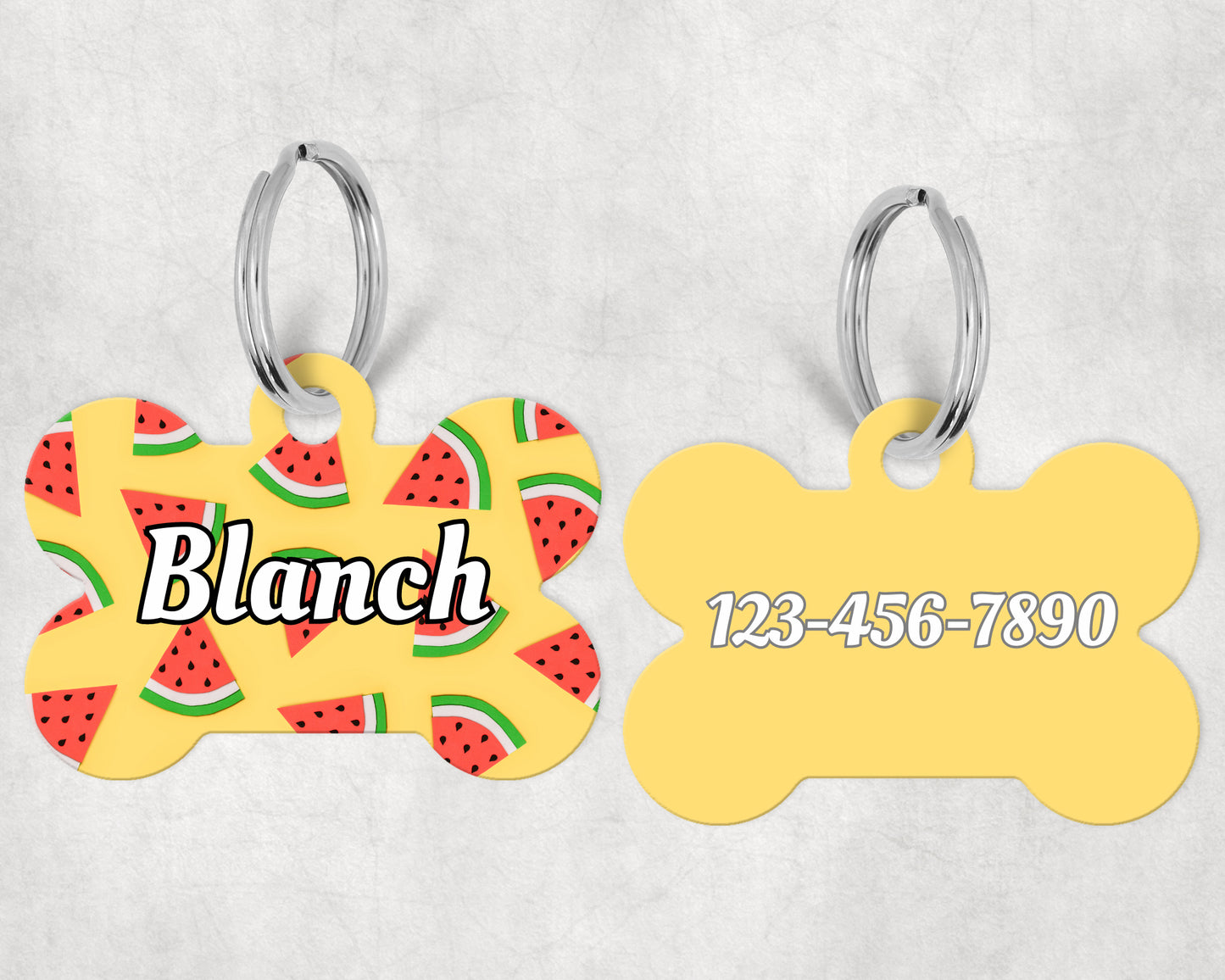watermelon pet ID tag