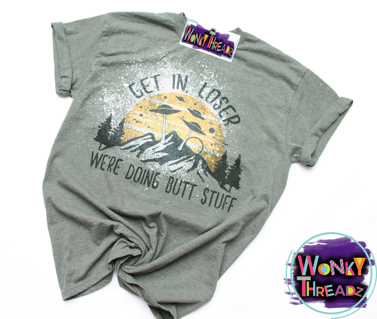 "Bold Butt Stuff "Bold Butt Stuff Distressed Tee" Tee
