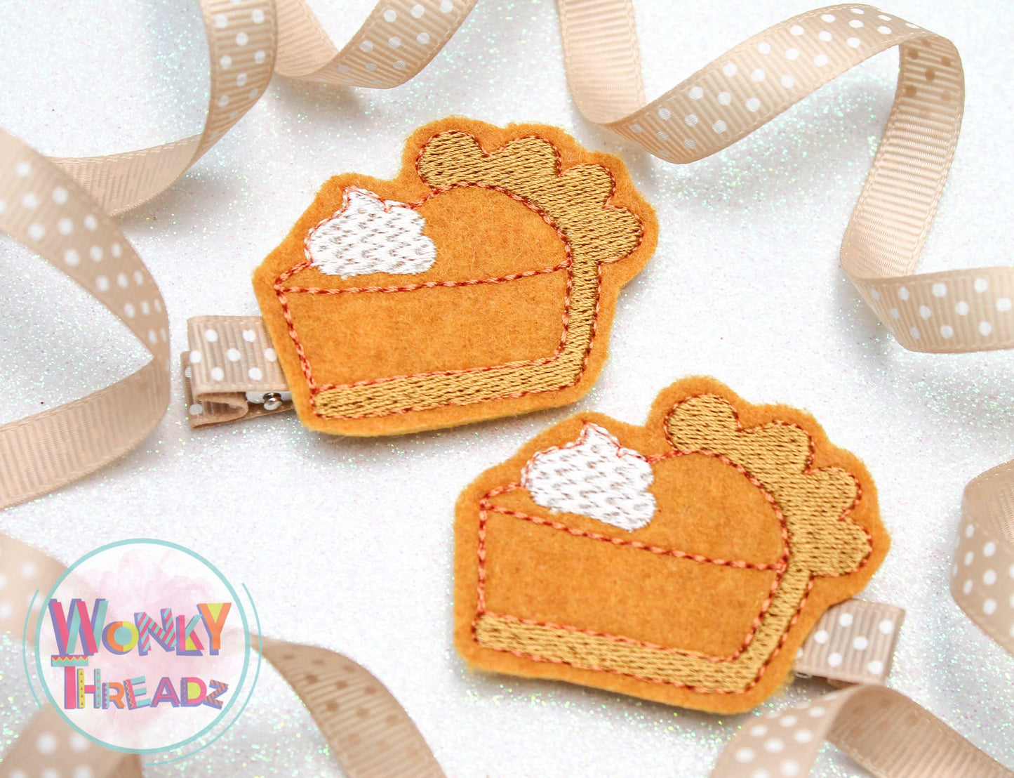 Pumpkin Pie Delight Felt Hair Clip