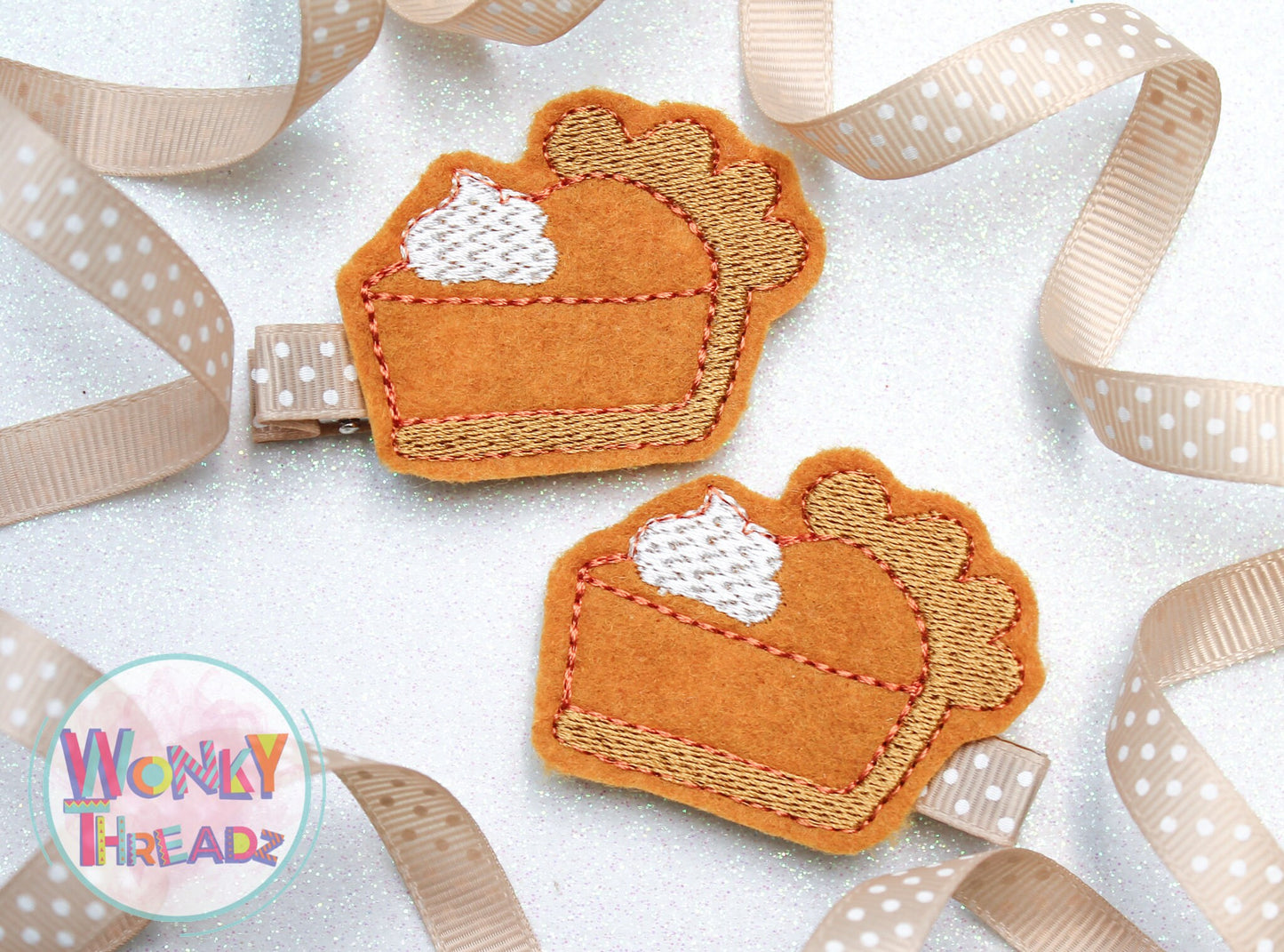 Pumpkin Pie Delight Felt Hair Clip