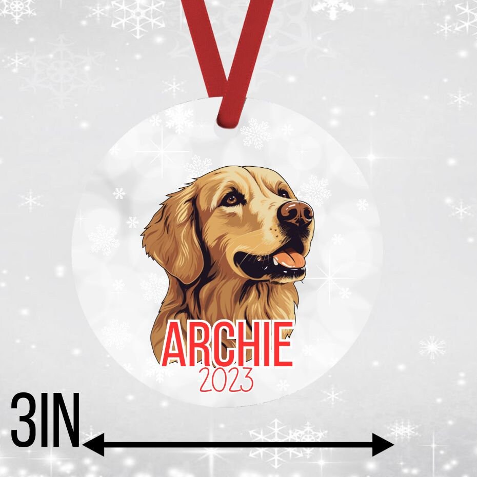 Golden Retriever Christmas Ornament