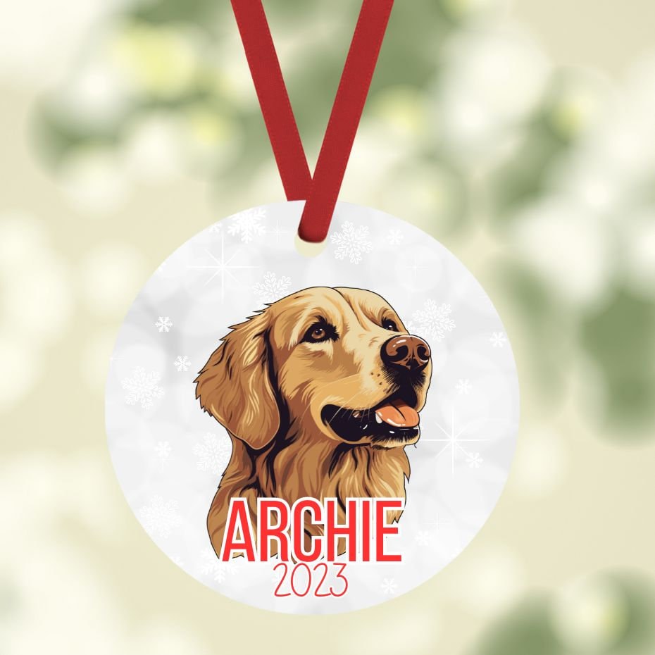 Golden Retriever Christmas Ornament