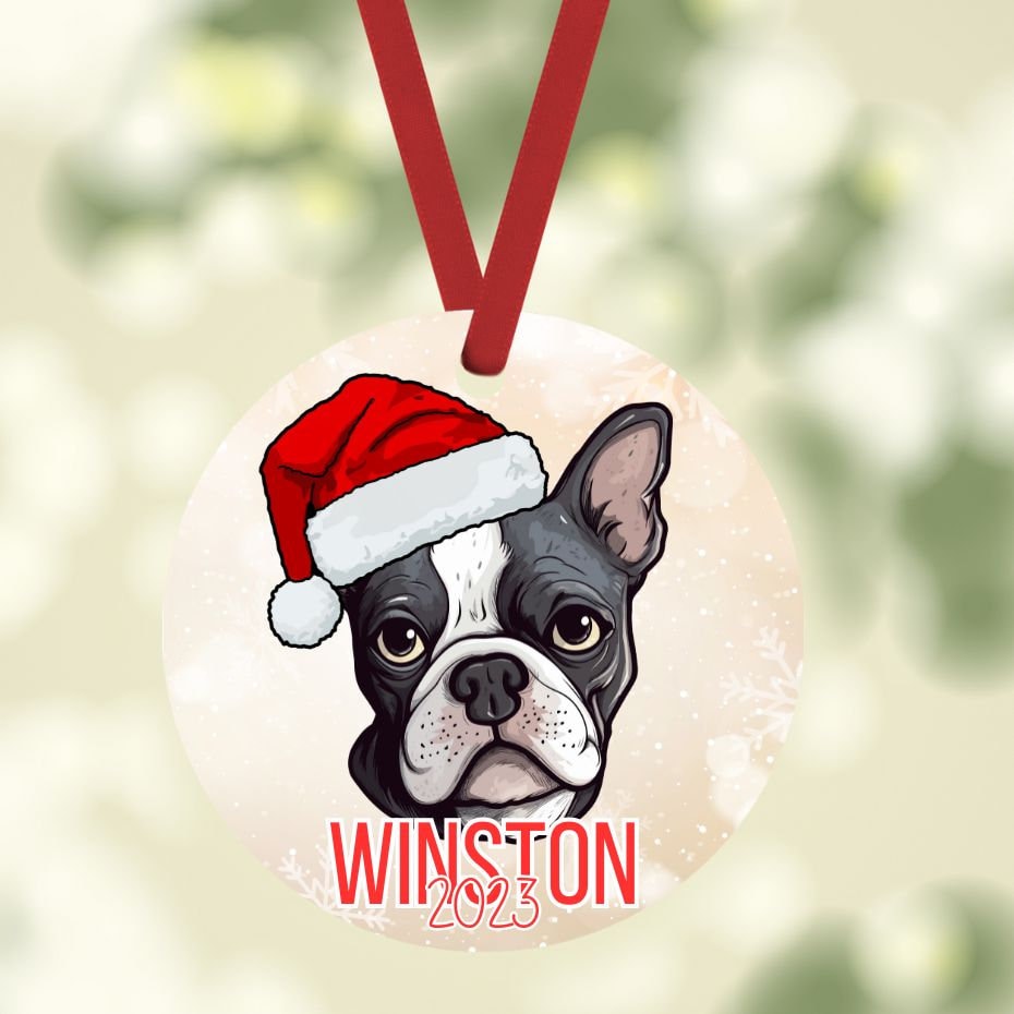 French Bulldog Christmas Ornament