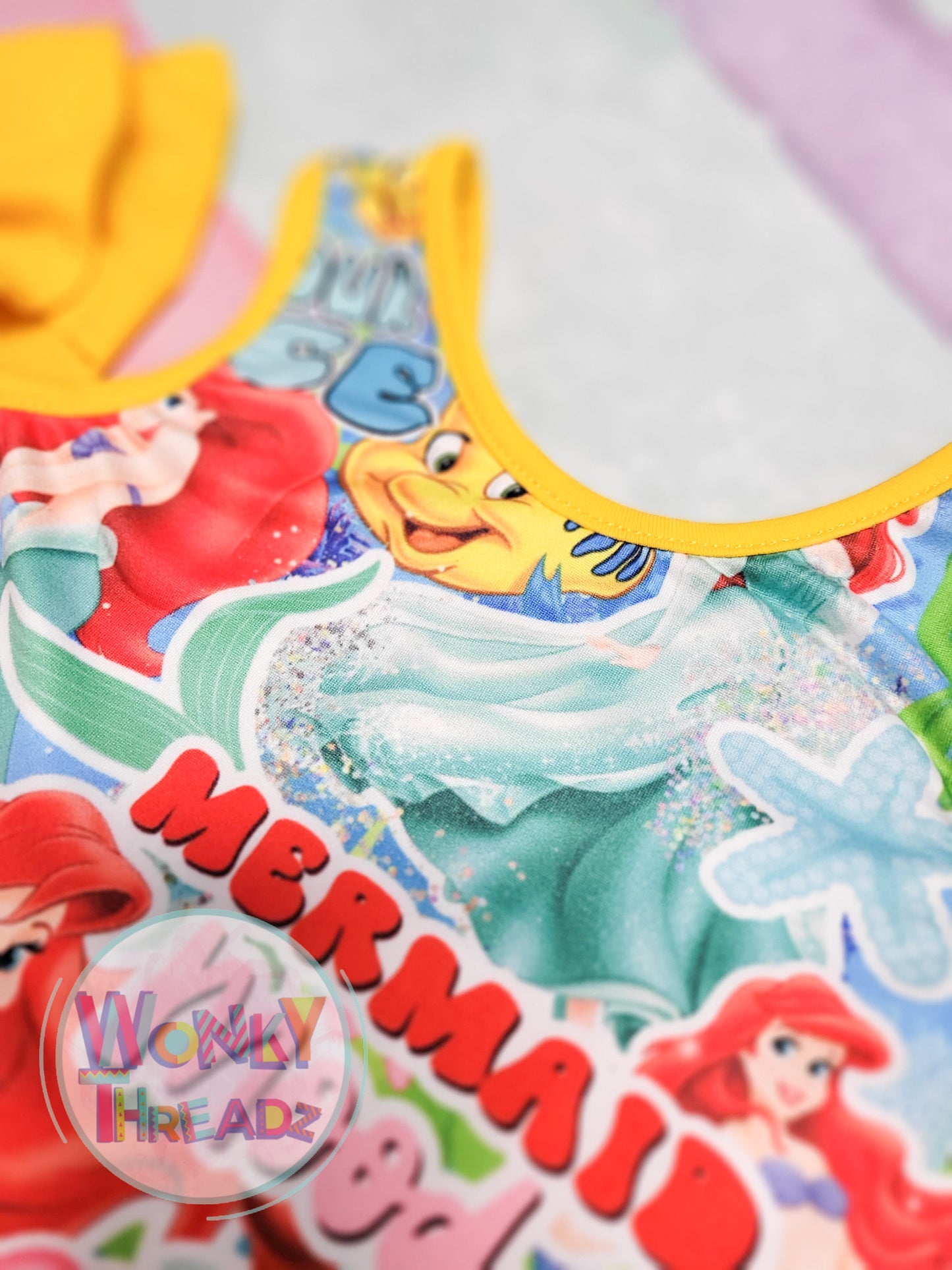 Under the Sea Peplum Set: Mermaid Peplum Top, Bummies, and Bow - Adorable Toddler & Baby Outfit