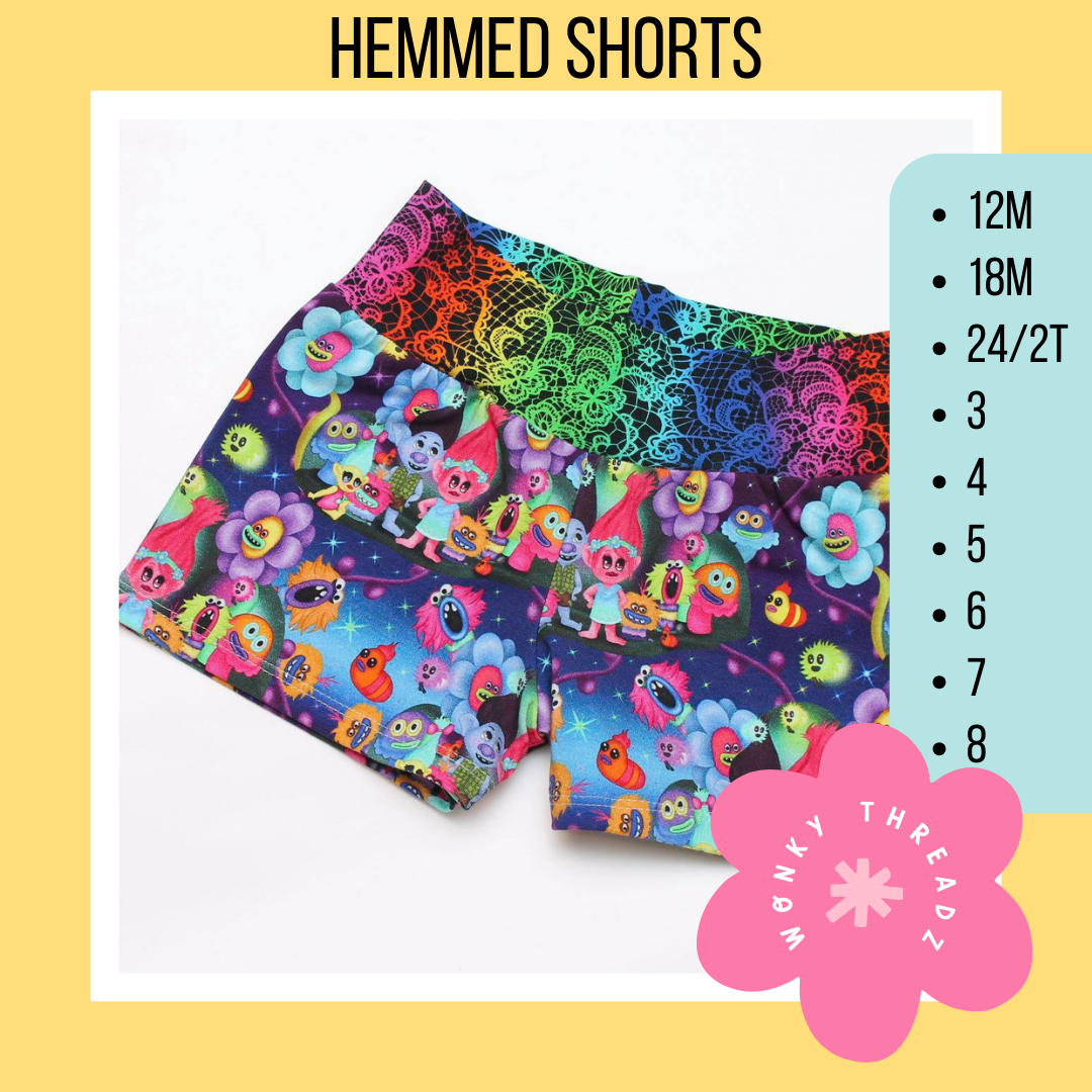 Lettuce Hem Shorts OR  Regular Hem