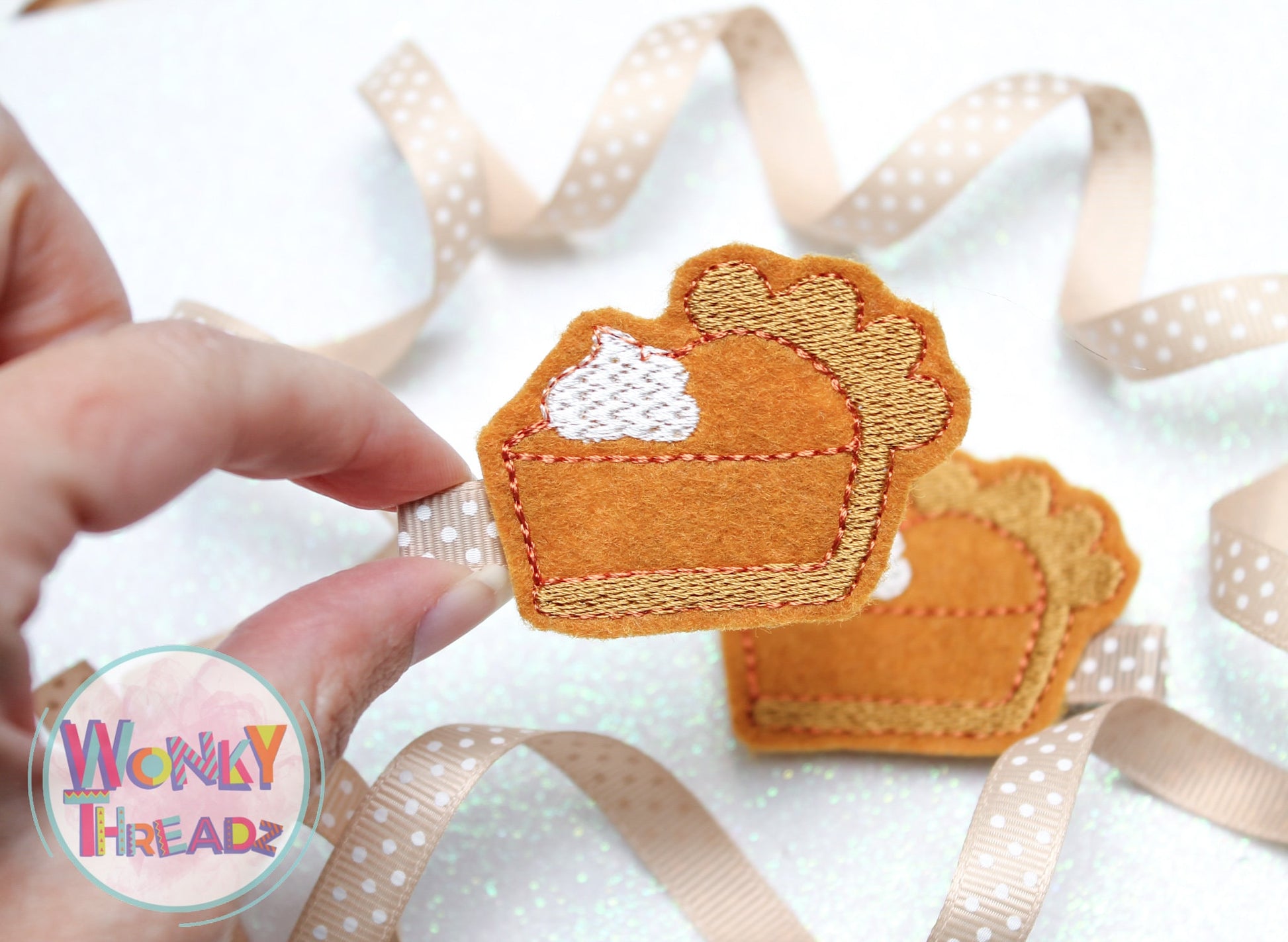 Pumpkin Pie Delight Felt Hair Clip
