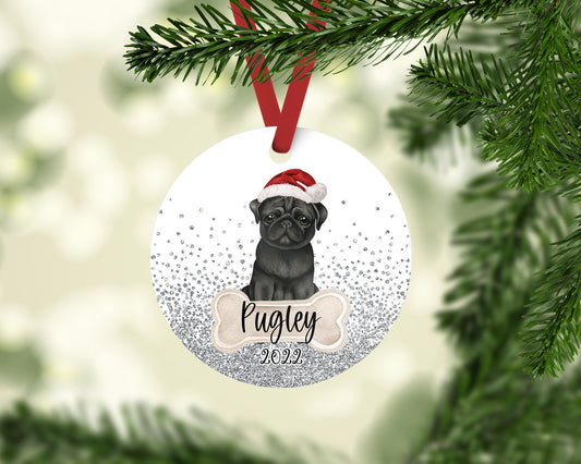 Personalized Pug Ornament
