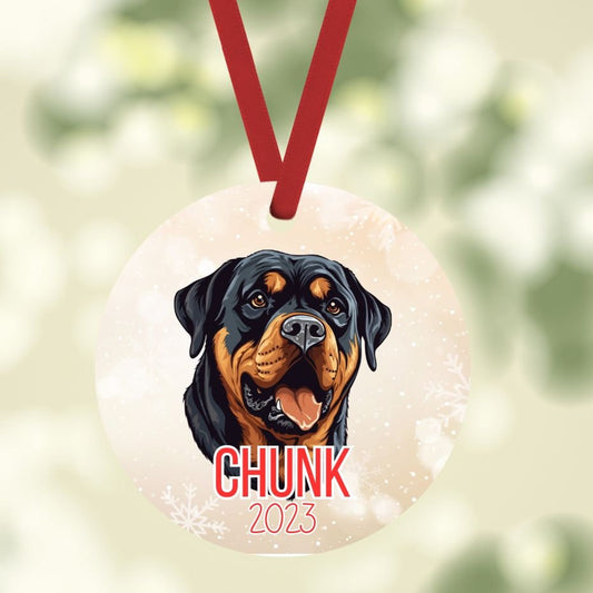 Rottweiler Lightweight Aluminum Ornament 